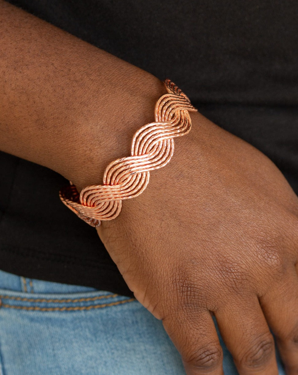 Braided Brilliance copper -Bracelets