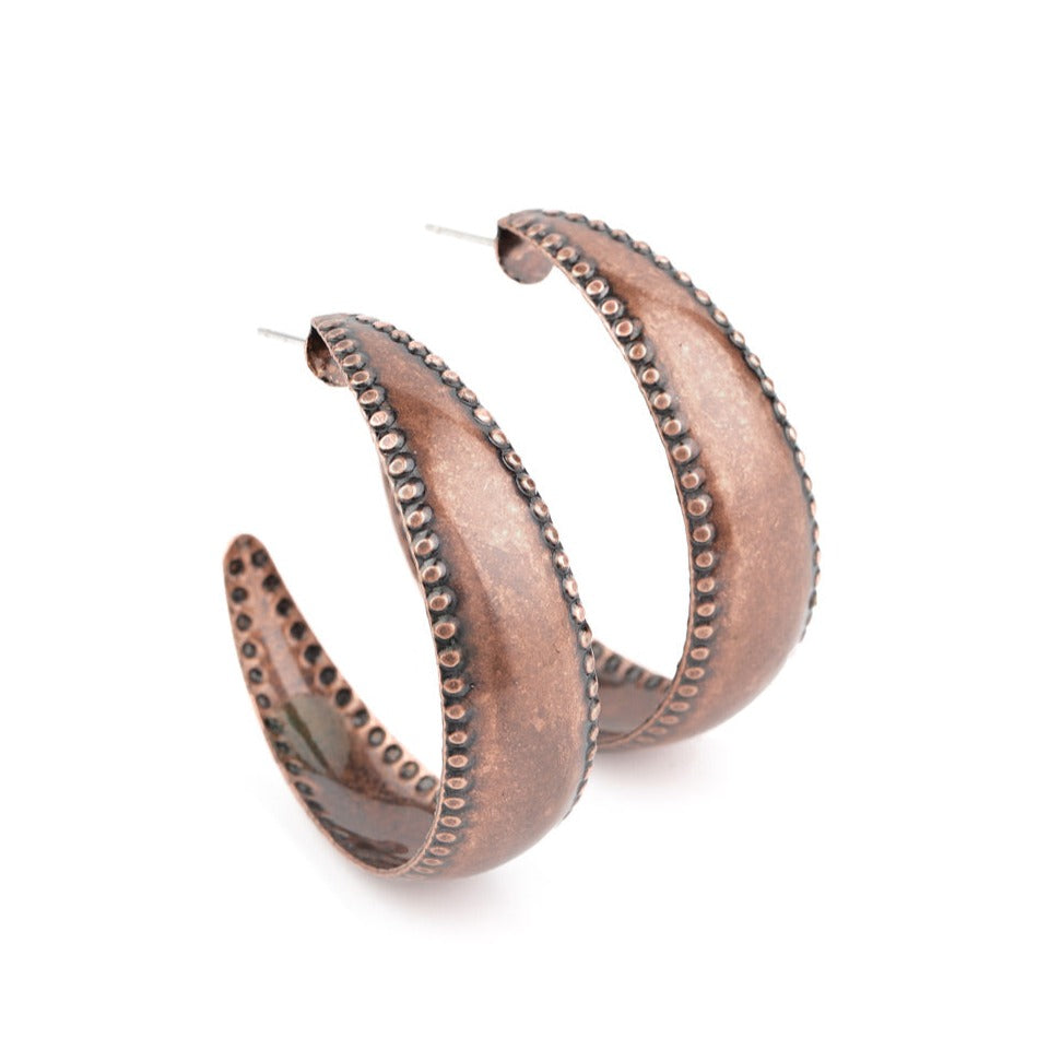 Burnished Benevolence Copper-Earrings