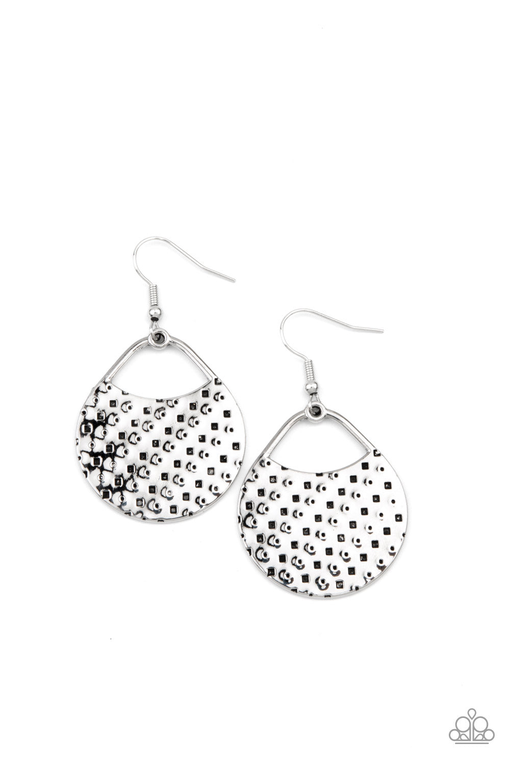 Im Sensing a Pattern Here Silver- Earrings