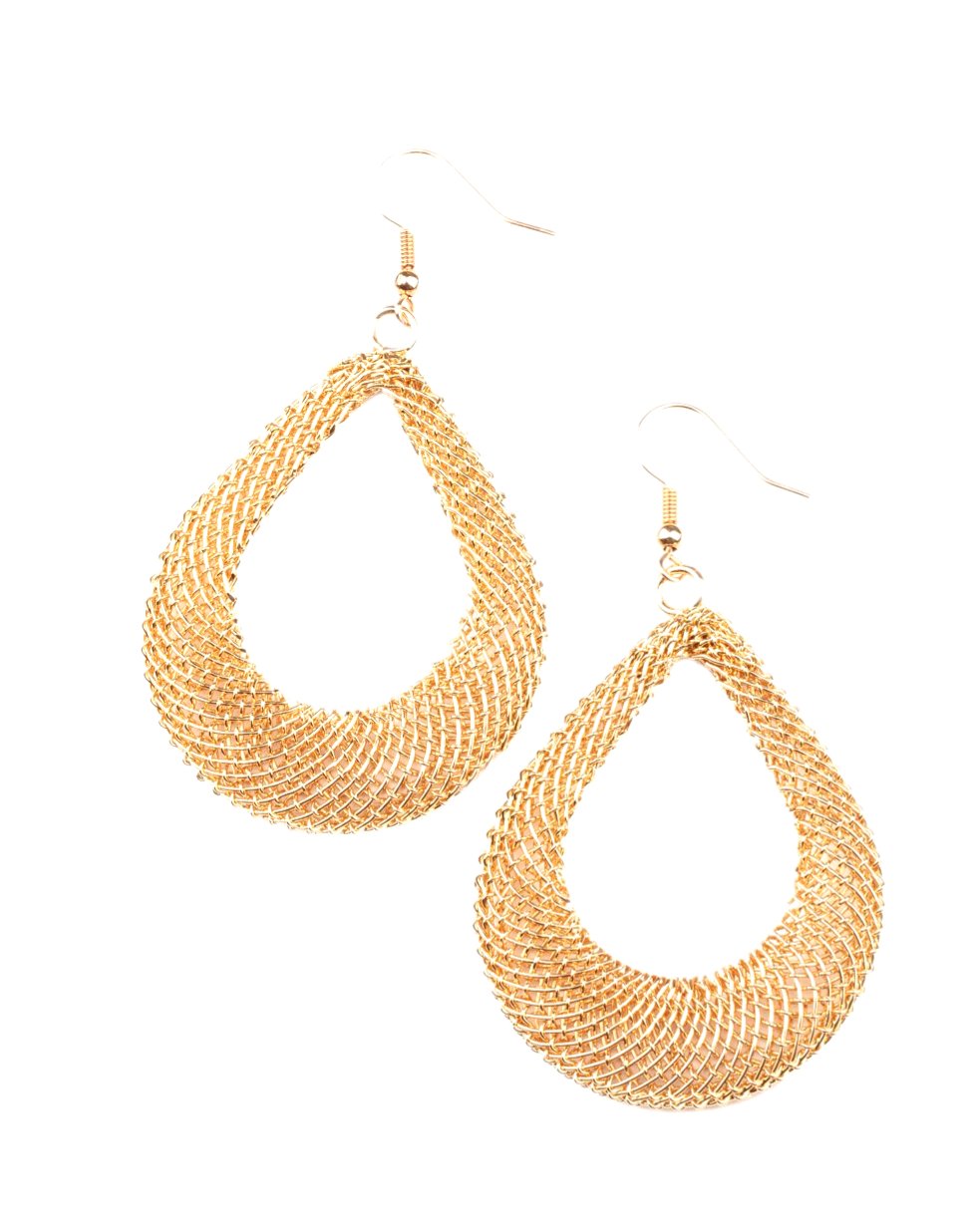 A Hot MESH Gold -Earrings