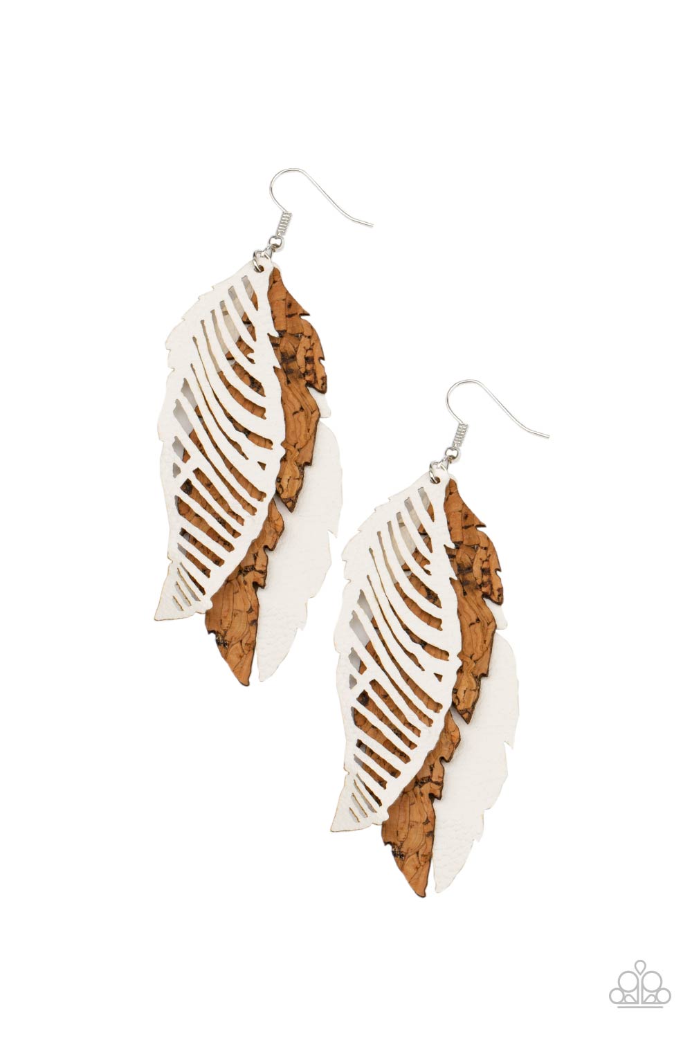 WINGING Off The Hook White - Earrings