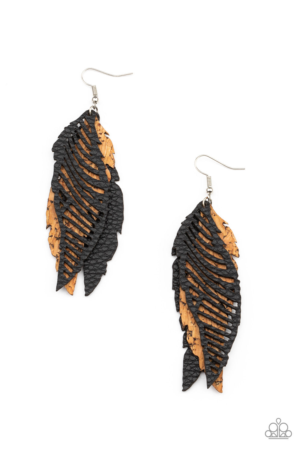 WINGING Off The Hook Black - Earrings