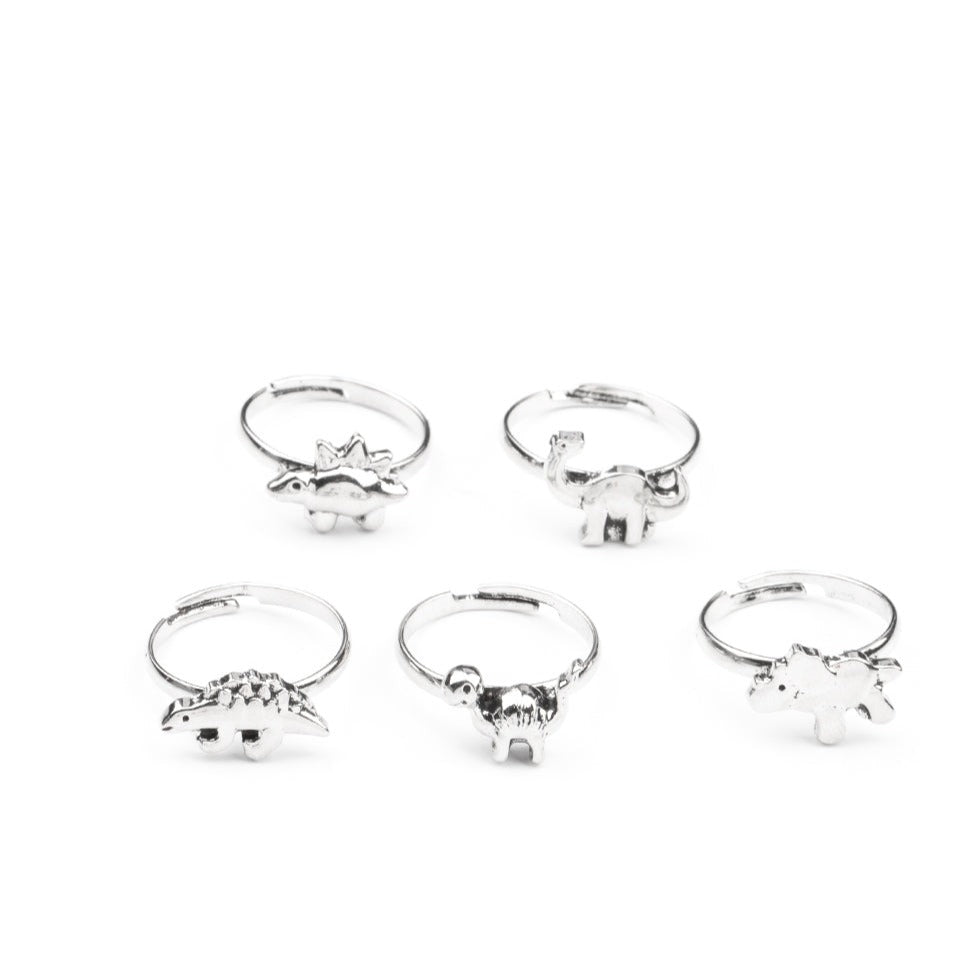 Dinasour ring set silver - Starlit Shimmer