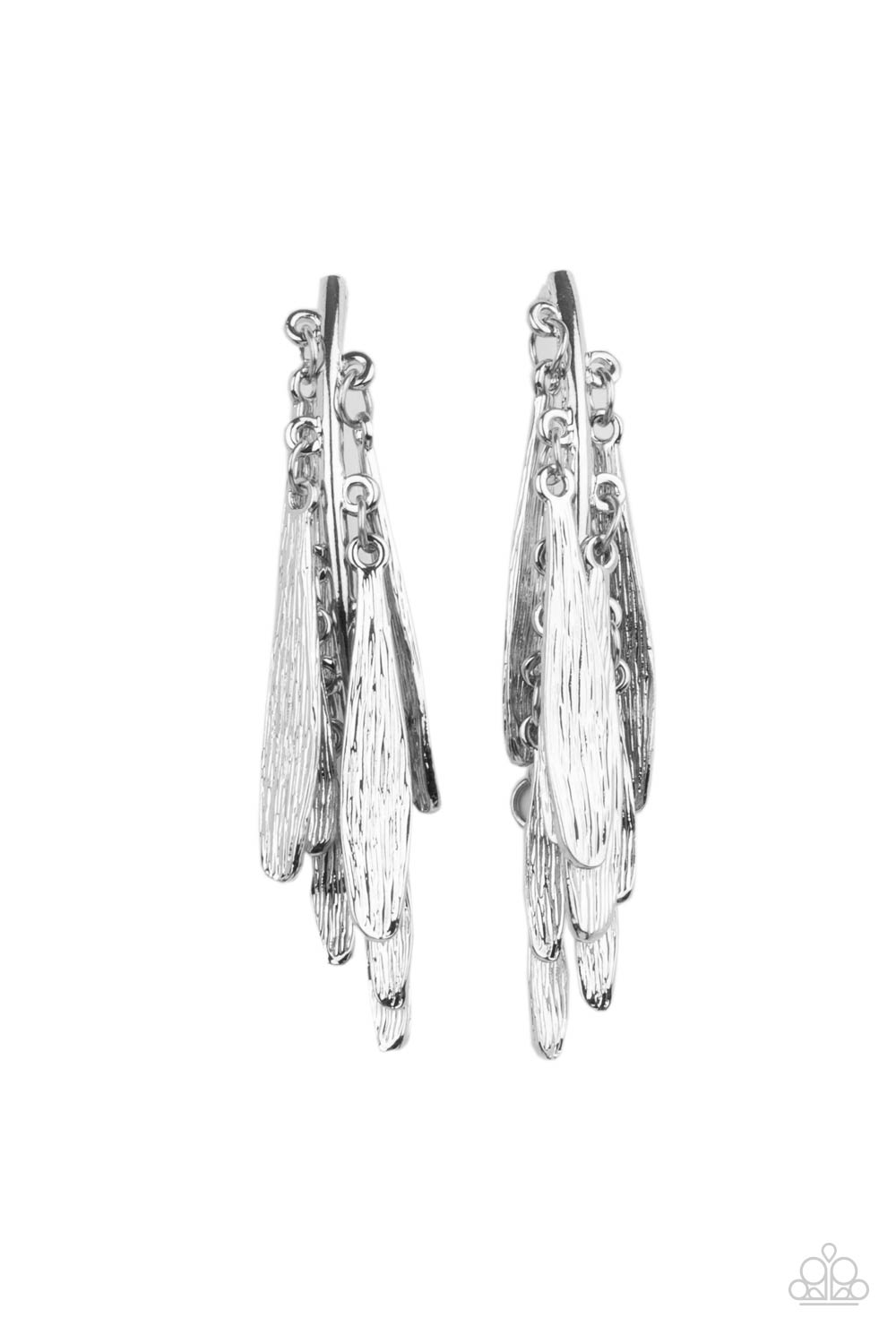 Pursuing The Plumes Silver Earrings