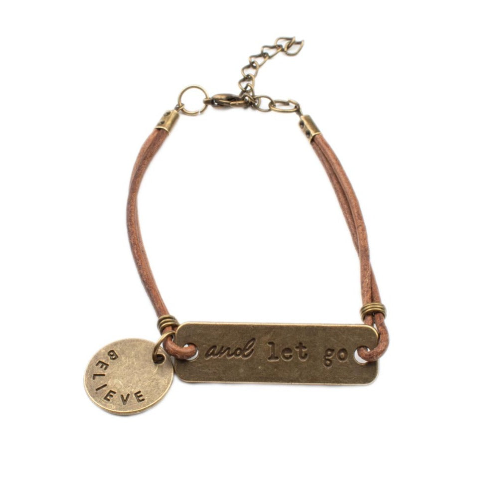 Believe and Let Go Brass - Bracelets
