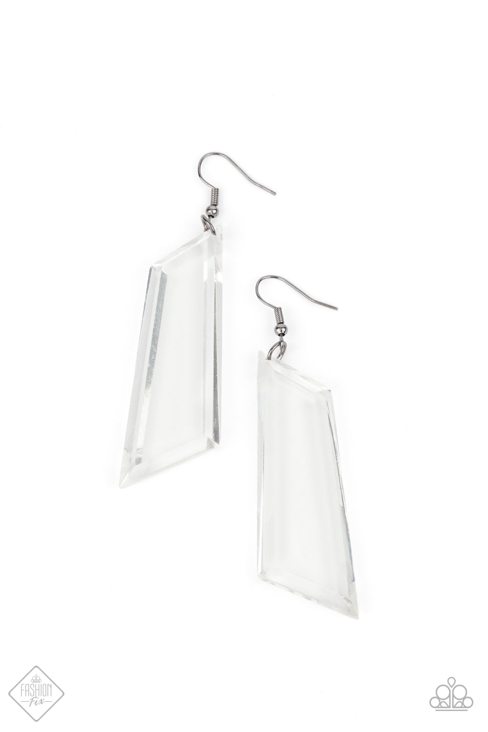 Fina Cut Clear Earrings - Earrings