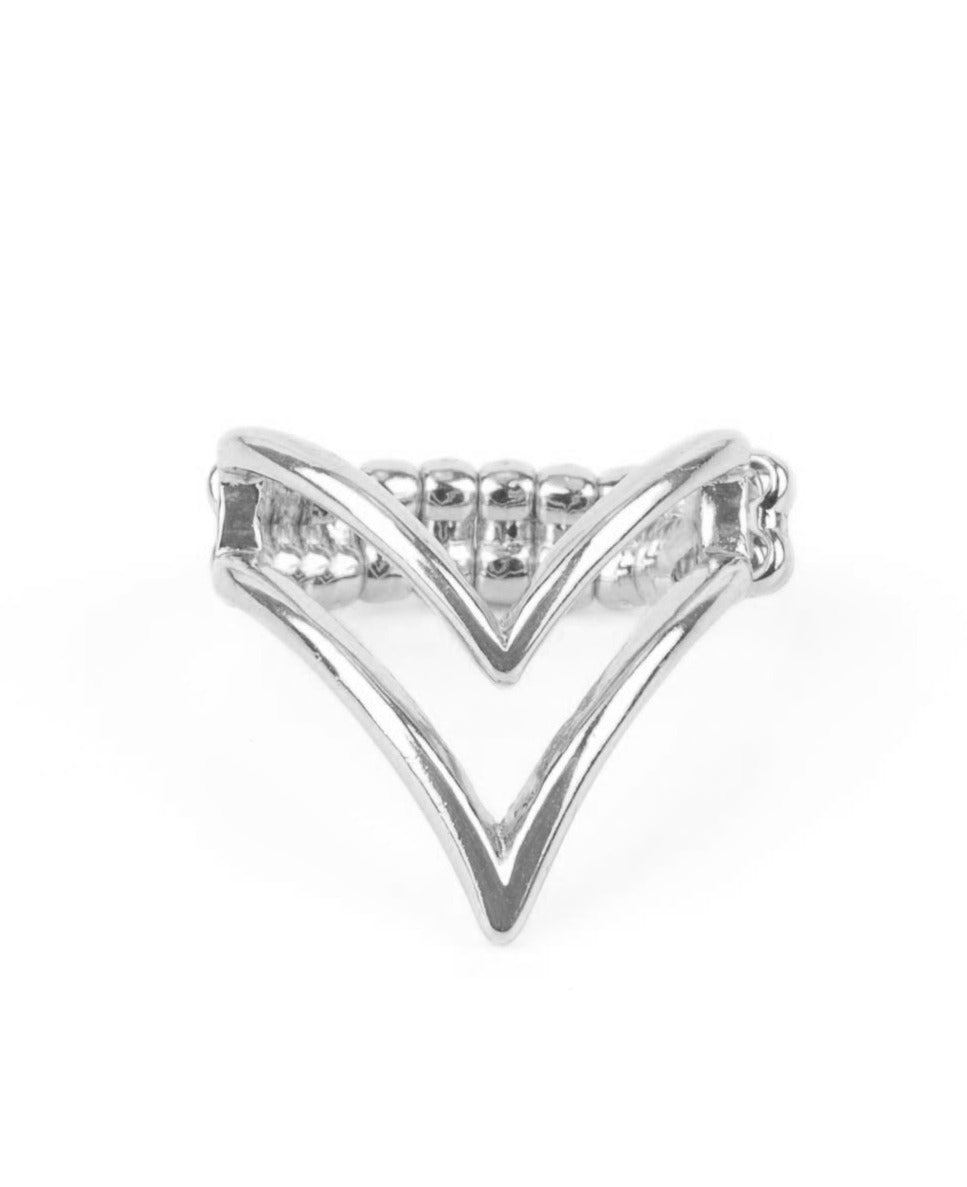 Adventurously Angled Silver - Rings