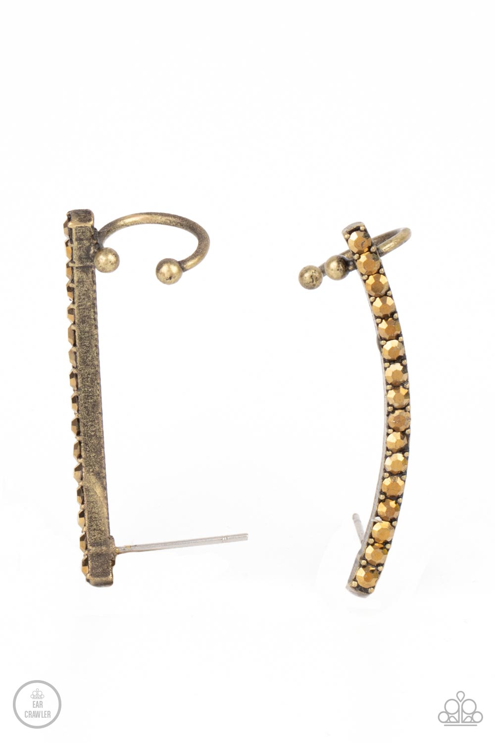 Give Me The SWOOP Brass Post Earring- Earrings