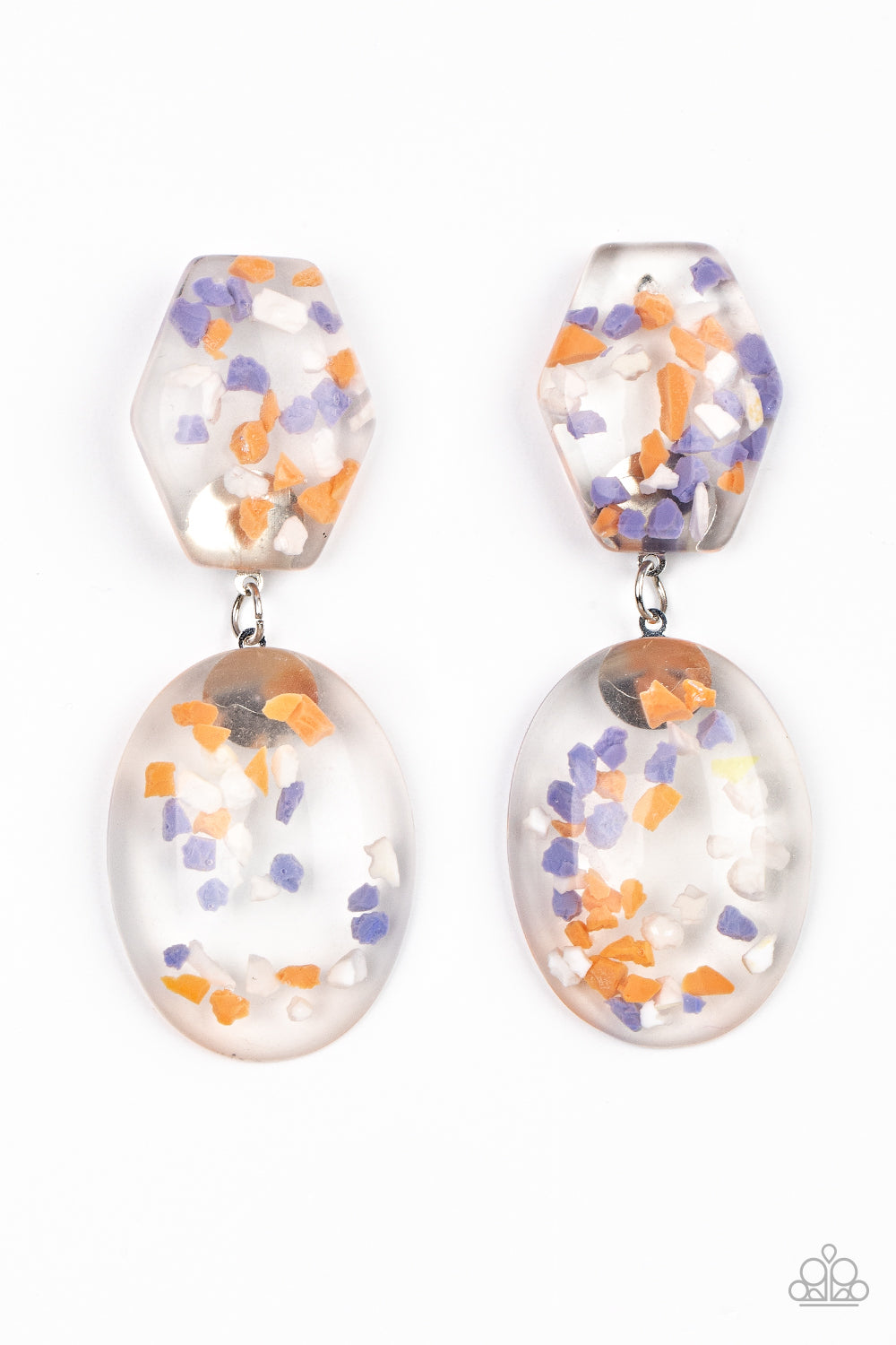 Flaky Fashion Orange - Earrings