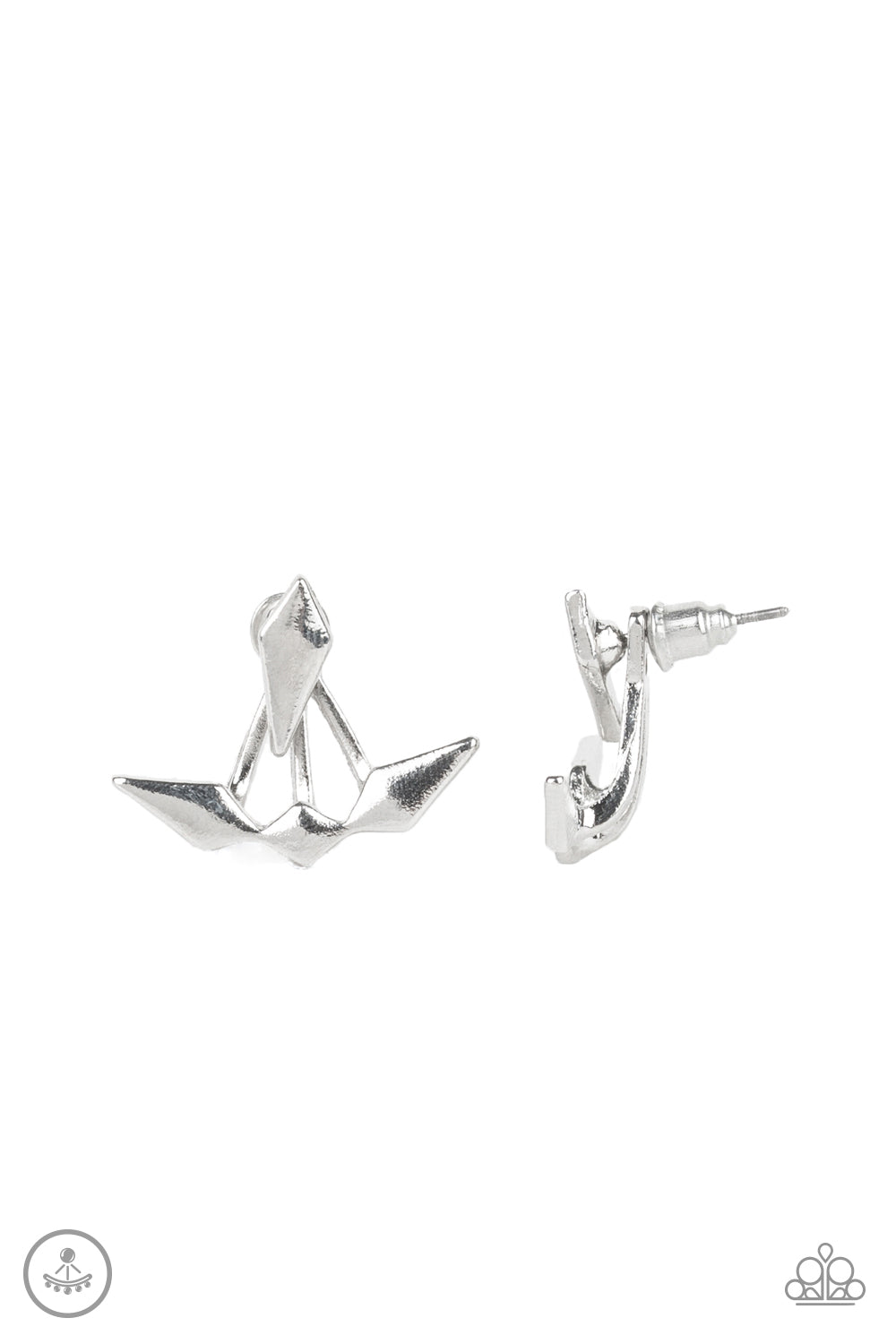 Metal Origami Silver - Earrings