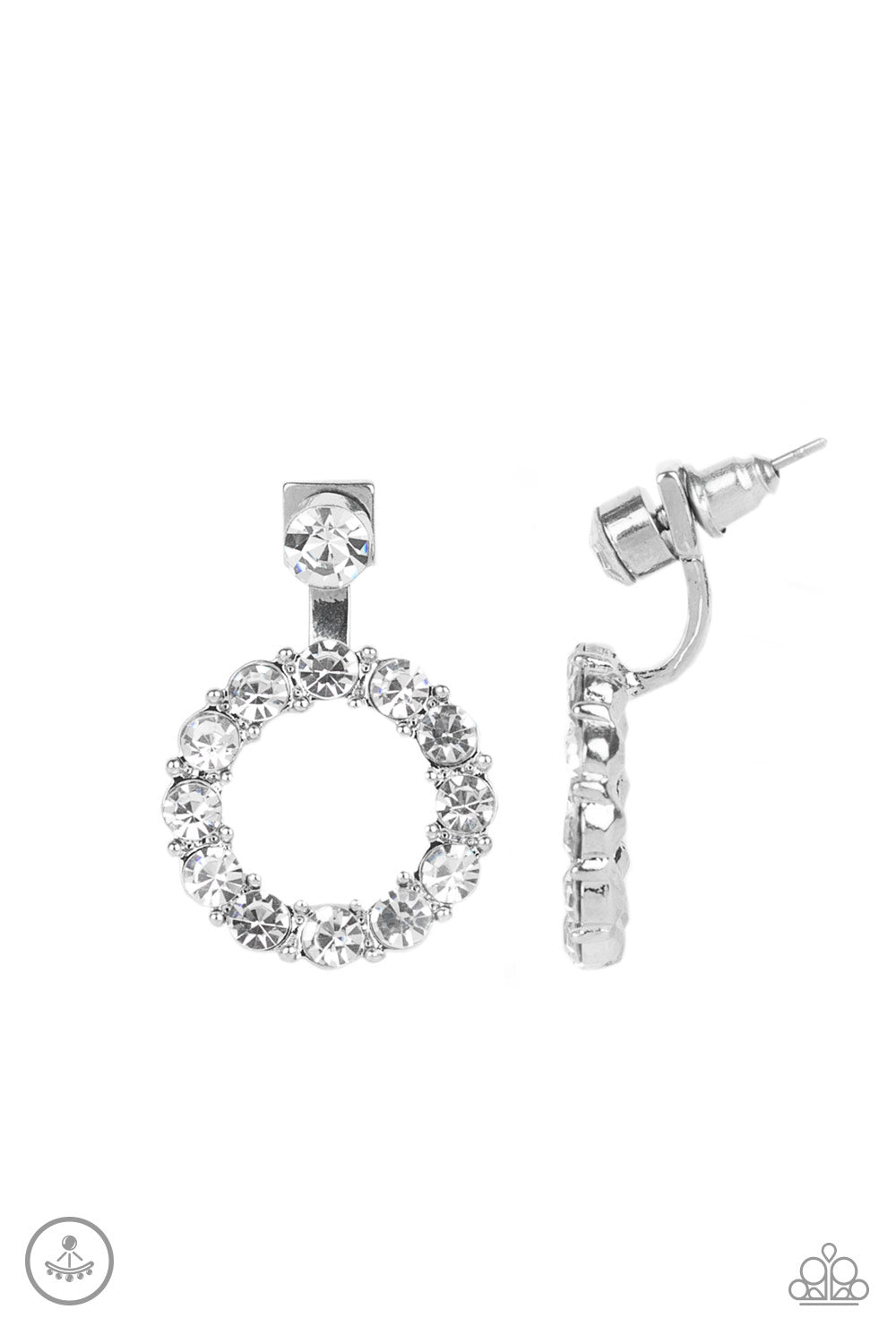 Diamond Halo white - Earrings