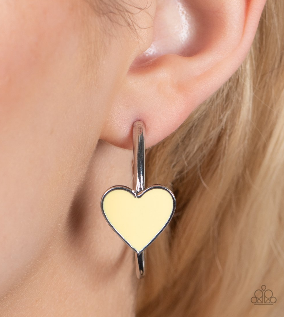 Kiss Up Yellow - Earrings