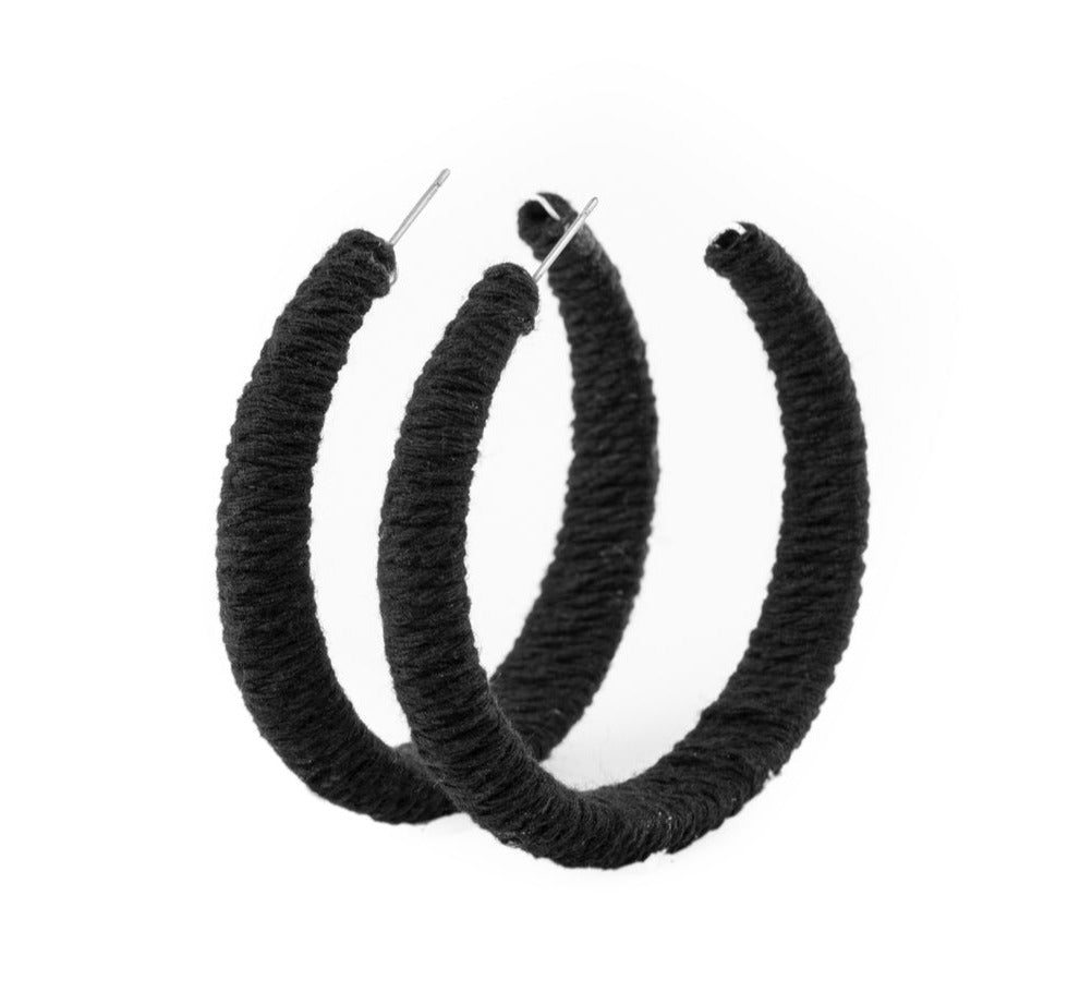 Twine and Dine black -Earrings