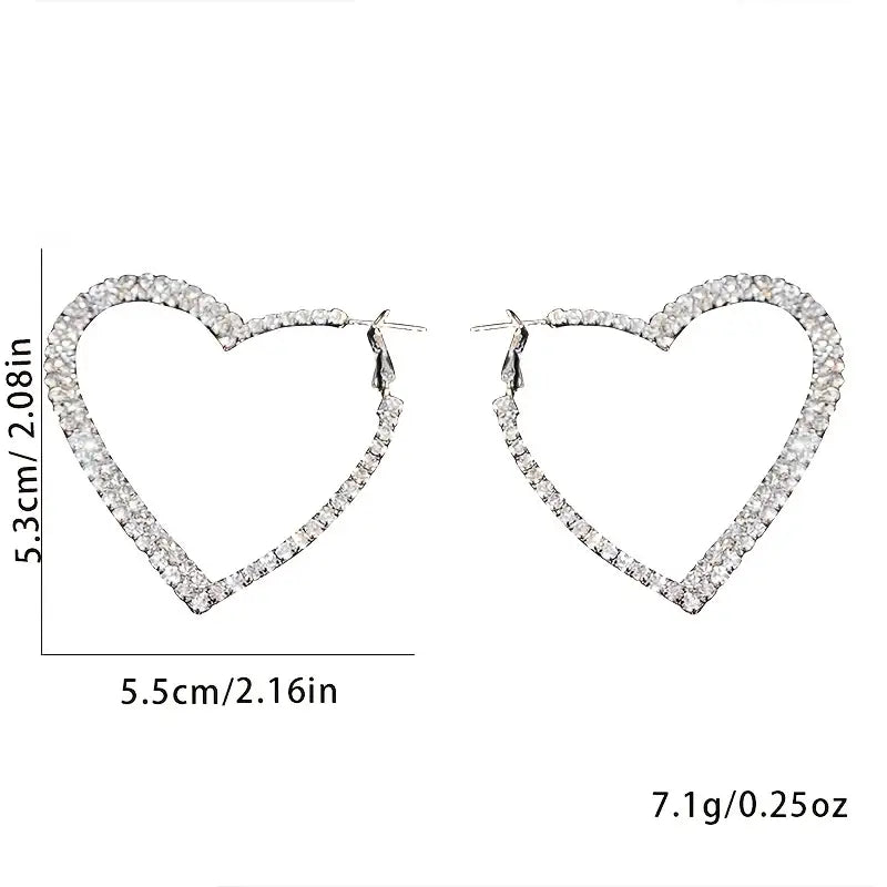 Bling Whole Heart Earrings-New Arrivals