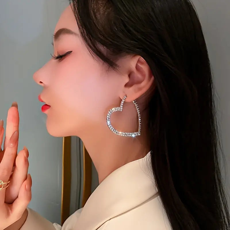 Bling Whole Heart Earrings-New Arrivals