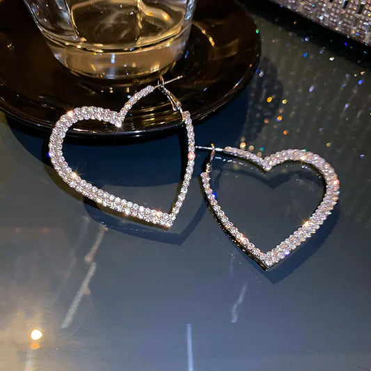 Bling Whole Heart Earrings-New Arrivals