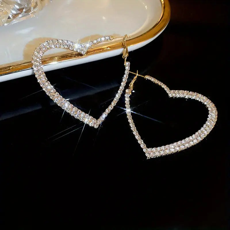 Bling Whole Heart Earrings-New Arrivals