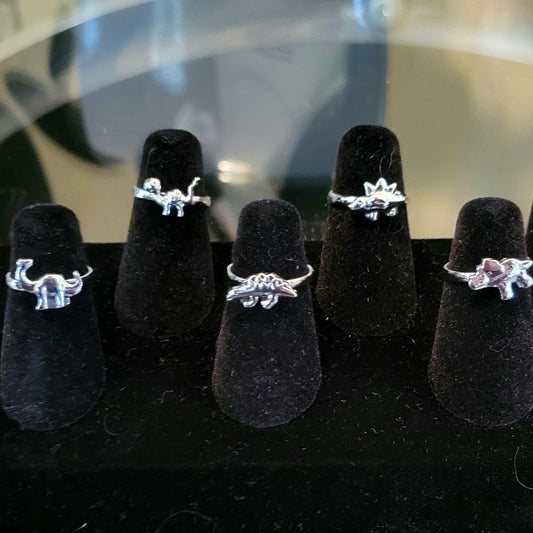 Dinasour ring set silver - Starlit Shimmer