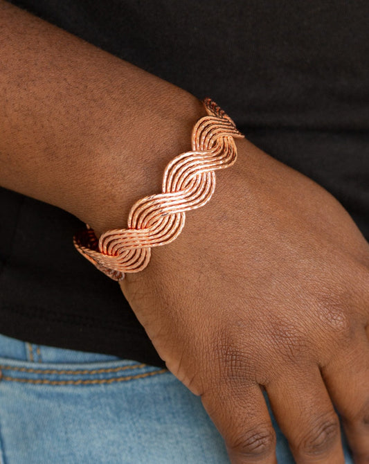 Braided Brilliance copper -Bracelets