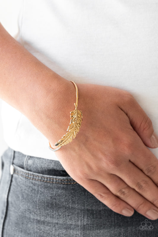 How Do You Like This FEATHER Gold - Bracelets