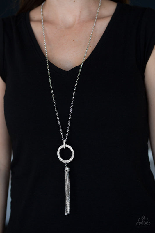 Straight To The Top White - Necklaces