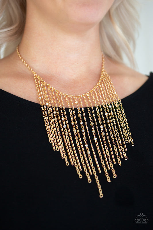 First Class Fringe Gold - Necklace