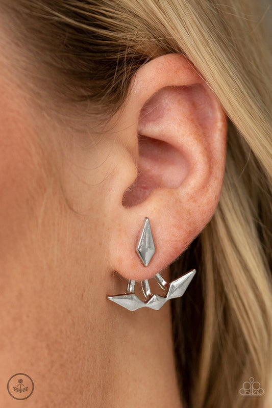 Metal Origami Silver - Earrings