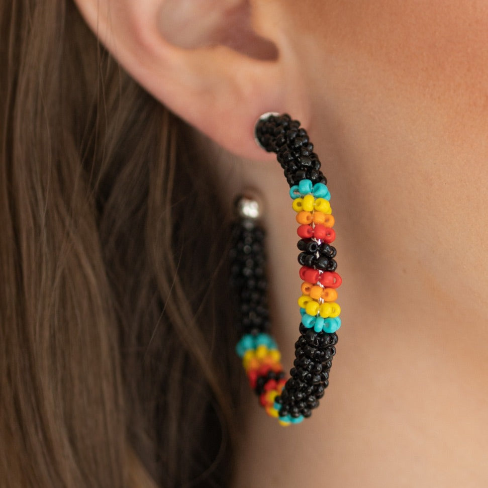 Bodaciously Beaded Black - Earrings