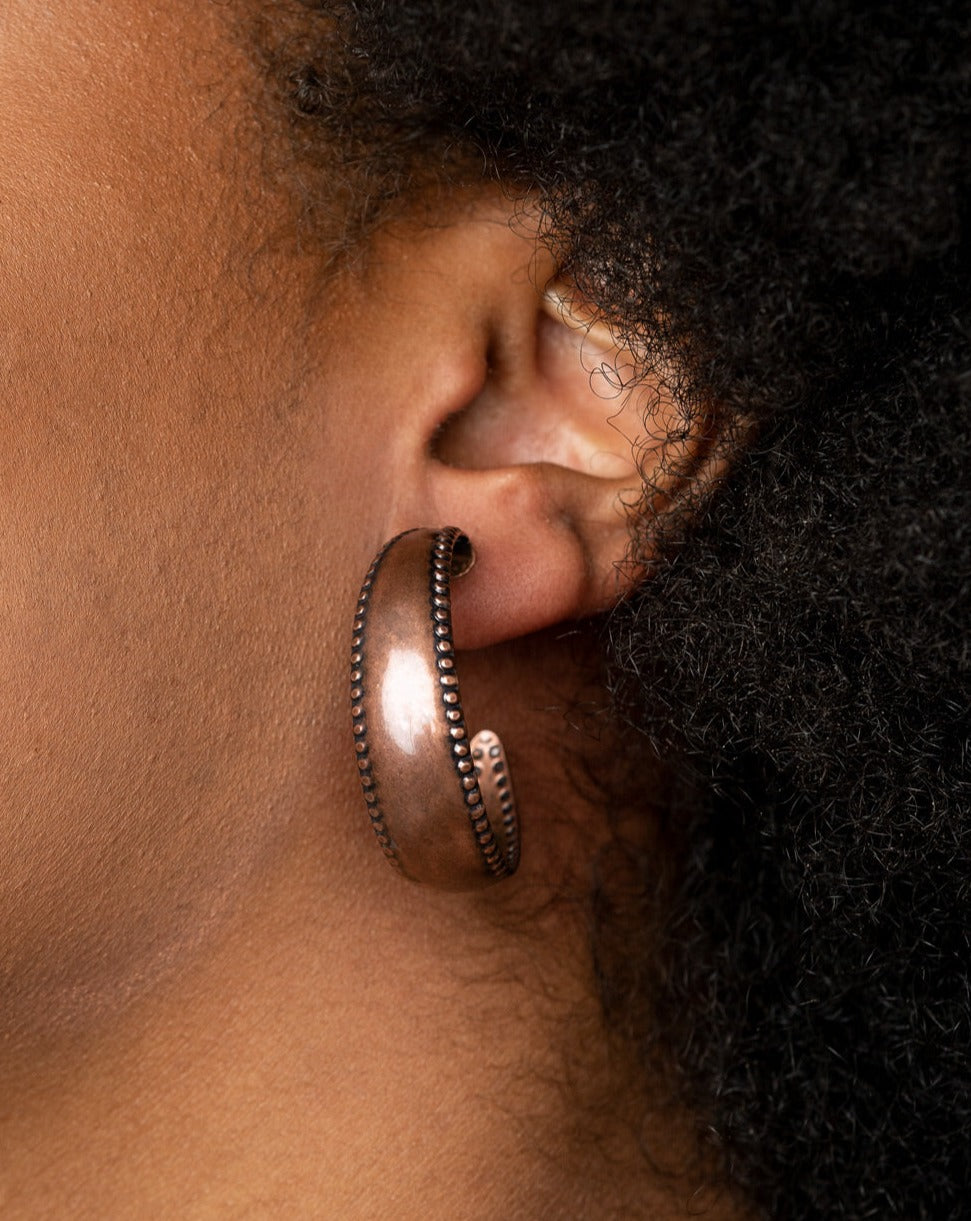 Burnished Benevolence Copper-Earrings