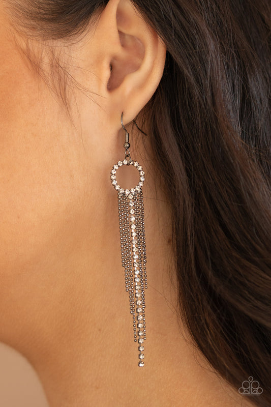 Pass The Glitter Black - Earrings