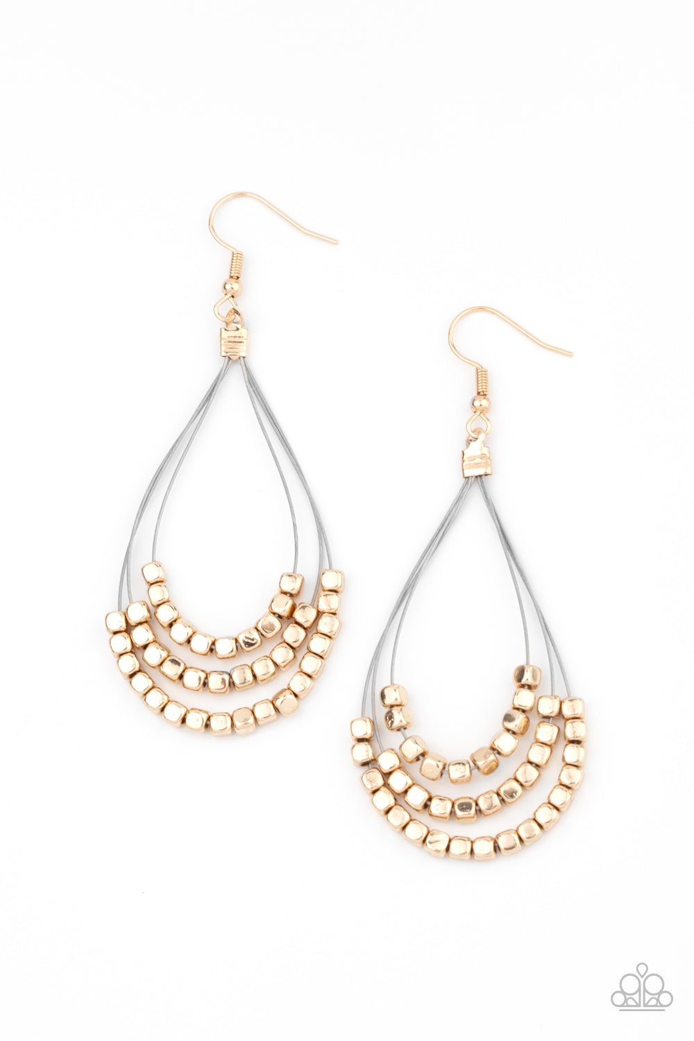 Off The Blocks Shimmer Gold - Earrings