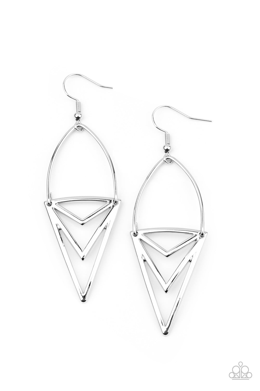 Proceed With Caution Silver - Earrings
