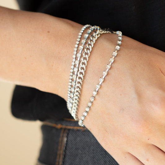 Brilliantly Beaming White - Bracelets