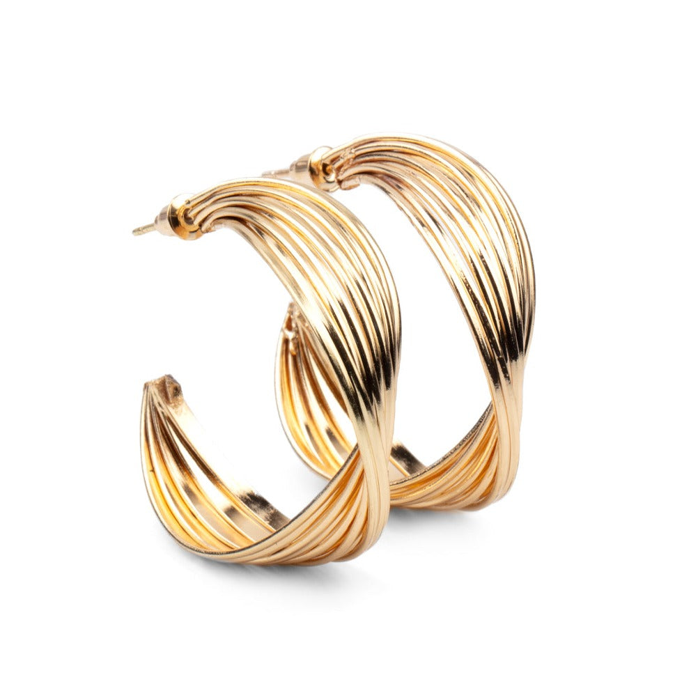 Curves In All The Right Places Gold - Earrings