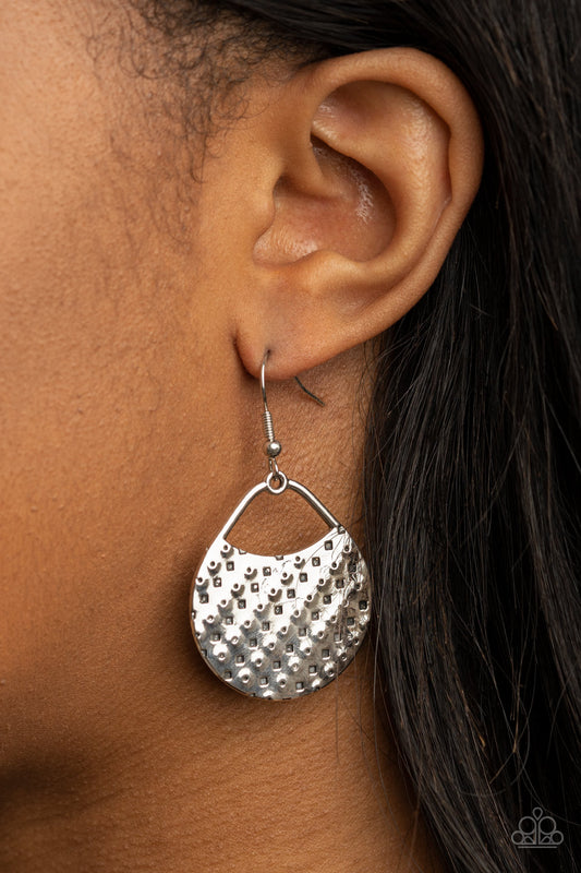 Im Sensing a Pattern Here Silver- Earrings