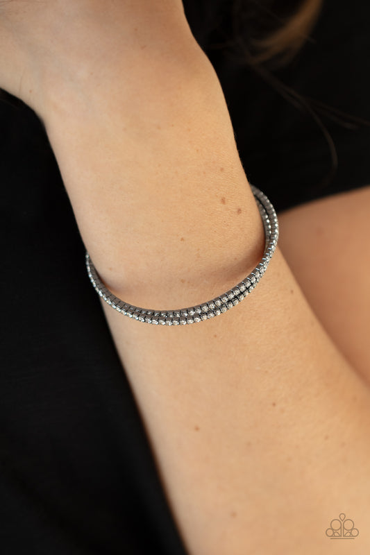 Iridescently Intertwined Black- Bracelets