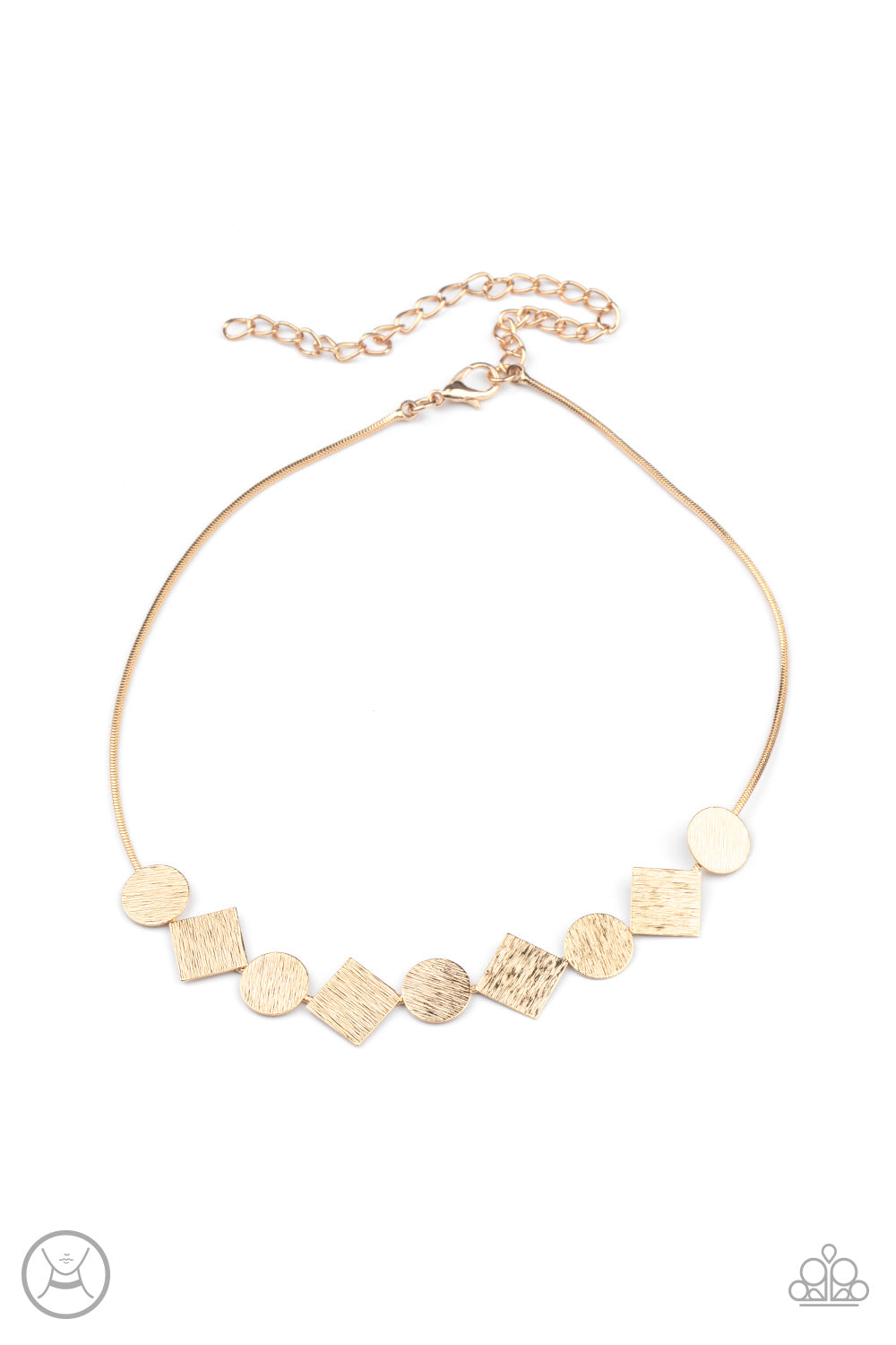 Dont Get Bent Out Of Shape Gold - Necklaces