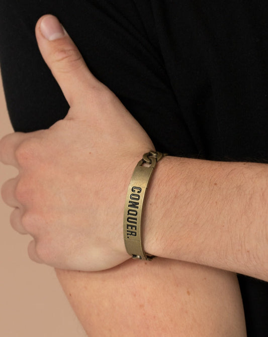 Conquer Your Fears Brass - bracelets