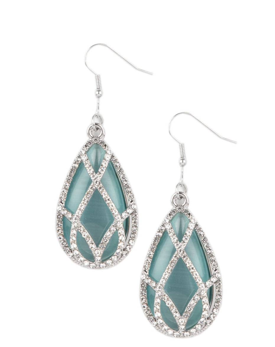 Crawling With Couture Blue - Earrings