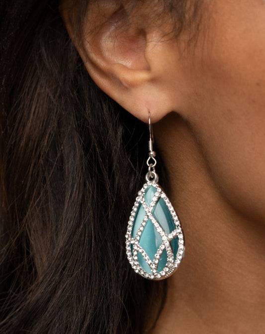 Crawling With Couture Blue - Earrings