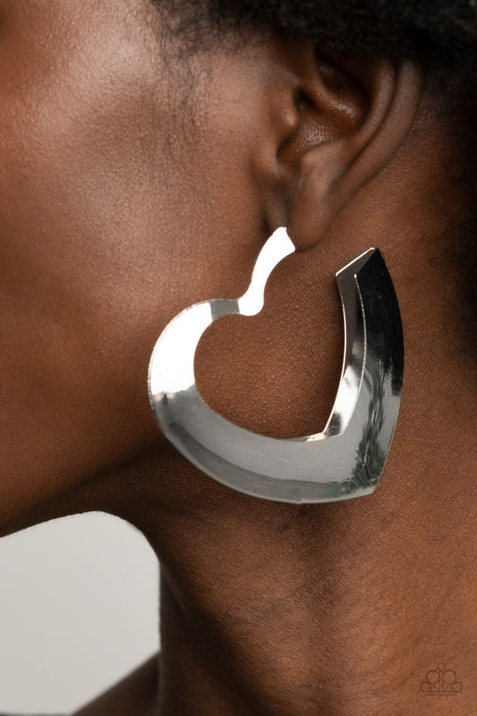 Heart-Racing Radiance Silver - Earrings