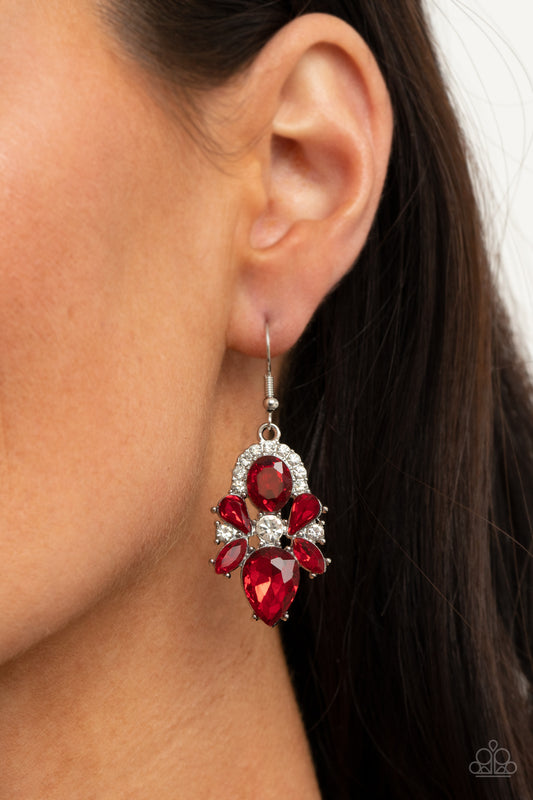 Stunning Starlet Red - Earrings
