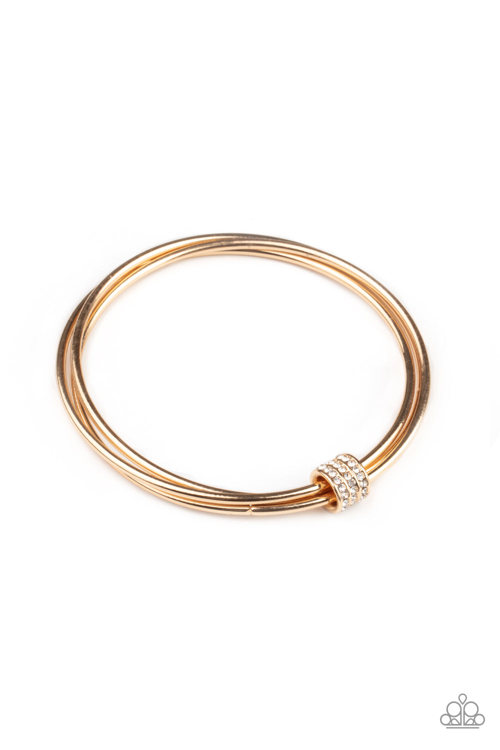 Roll Out The Rhinestones Gold - Bracelets