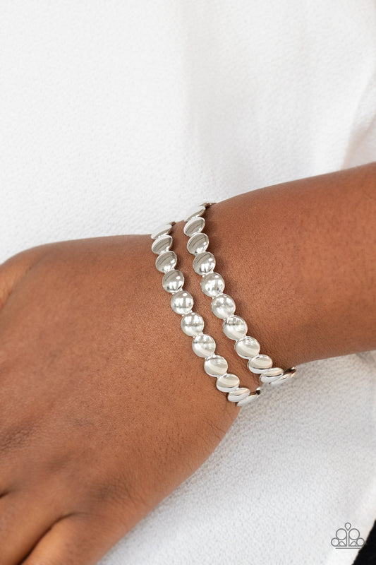 On The Spot Shimmer Silver - bracelets