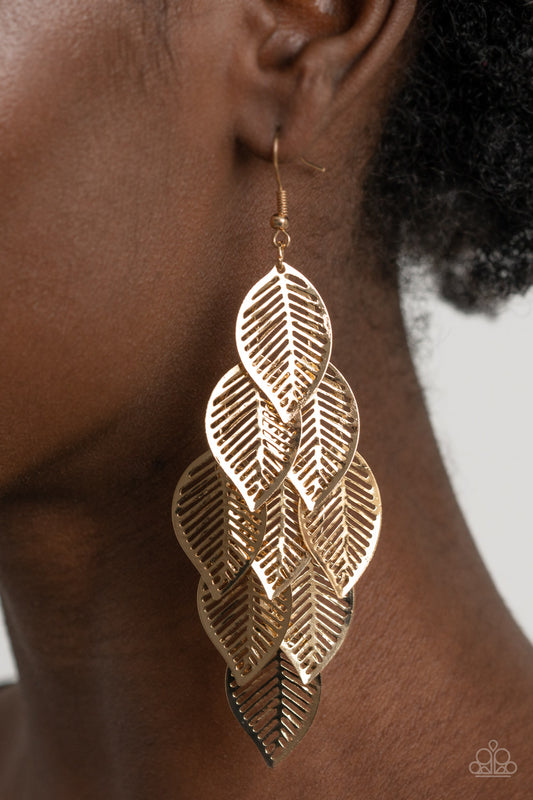 Limitlessly Leafy Gold - Earrings