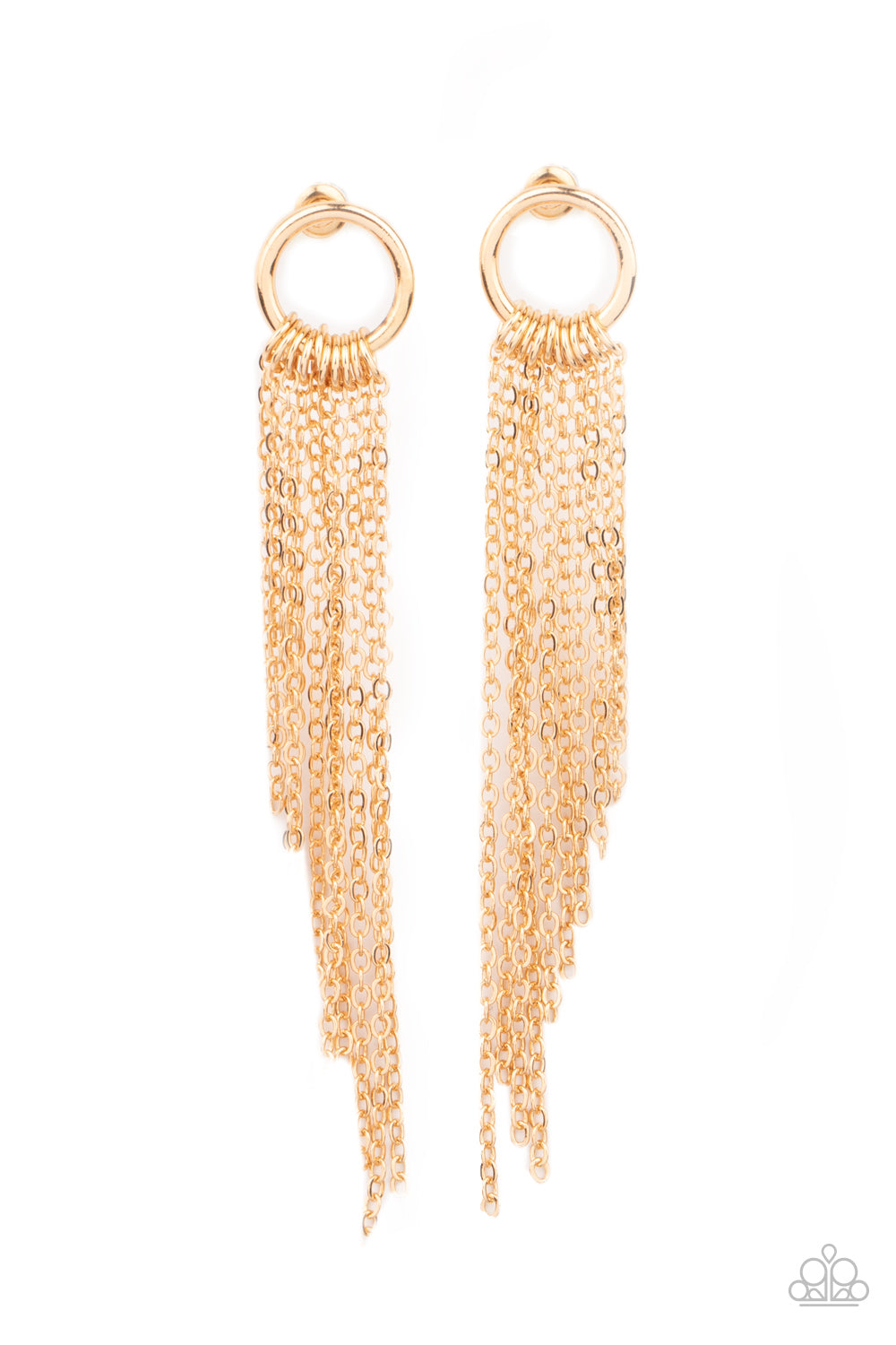 Divinely Dipping Gold - Earrings