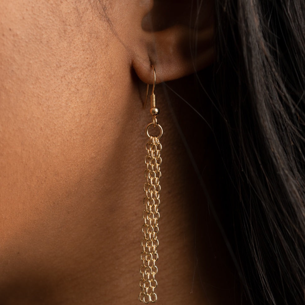 3-D Drama Gold - Necklaces