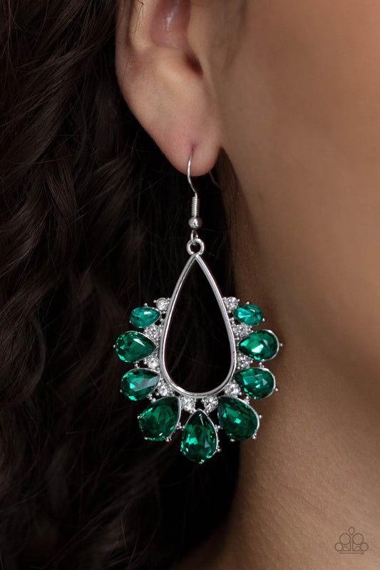 Two Can Play That Game Green - Earrings