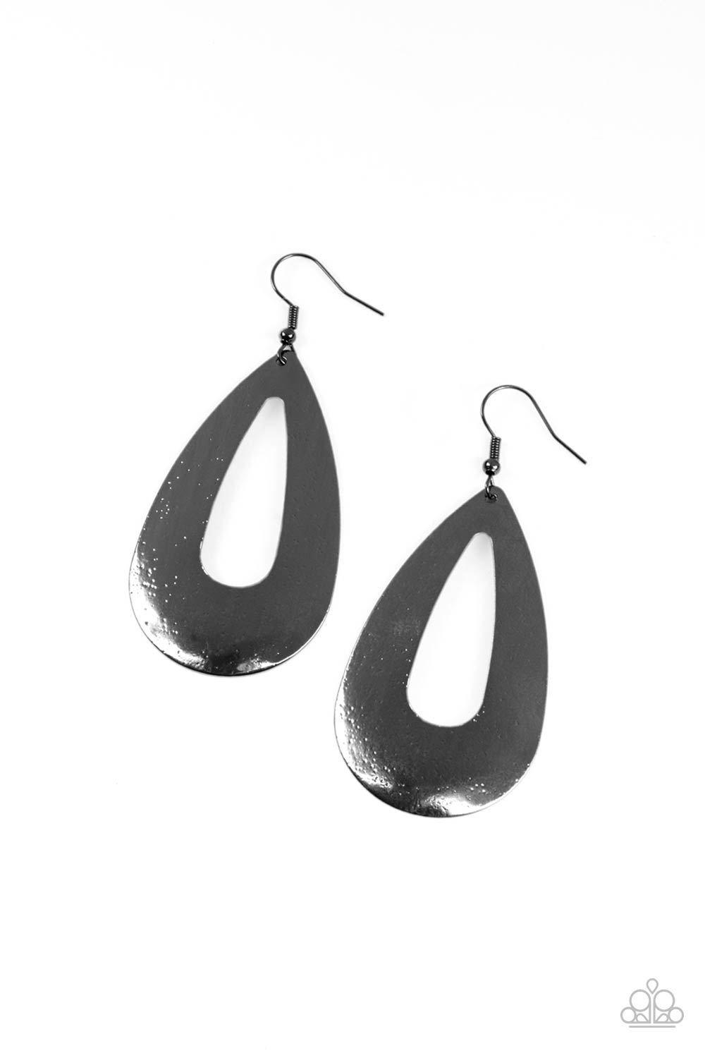 Hand It OVAL! Black - Earrings