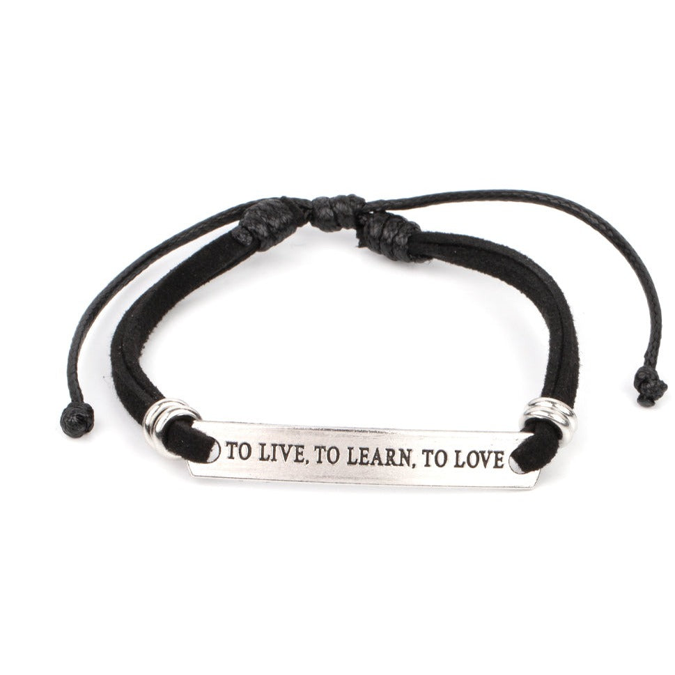 To Live, To Learn, To Love Black - Bracelets